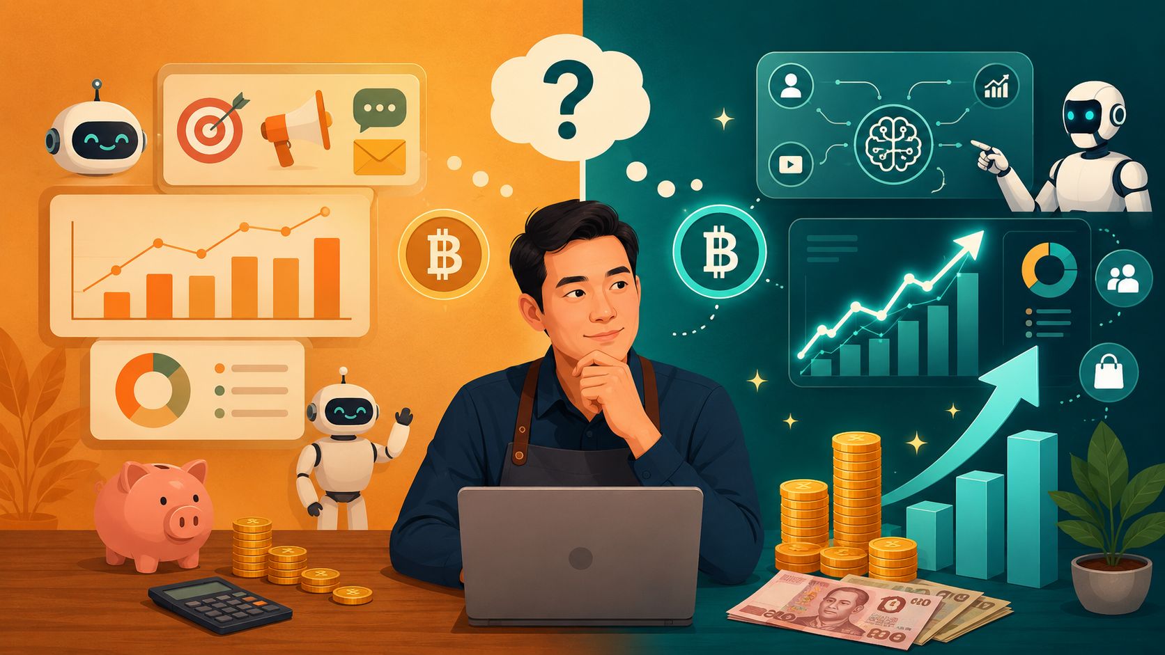 ต้นทุน AI การตลาดออนไลน์ปี 2026: SME ไทยต้องเตรียมงบเท่าไหร่ถึงจะคุ้ม