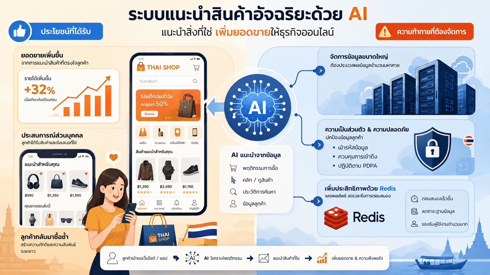 ข้อดีข้อเสียระบบแนะนำสินค้า AI: สิ่งที่ SME ไทยต้องรู้ก่อนลงทุน