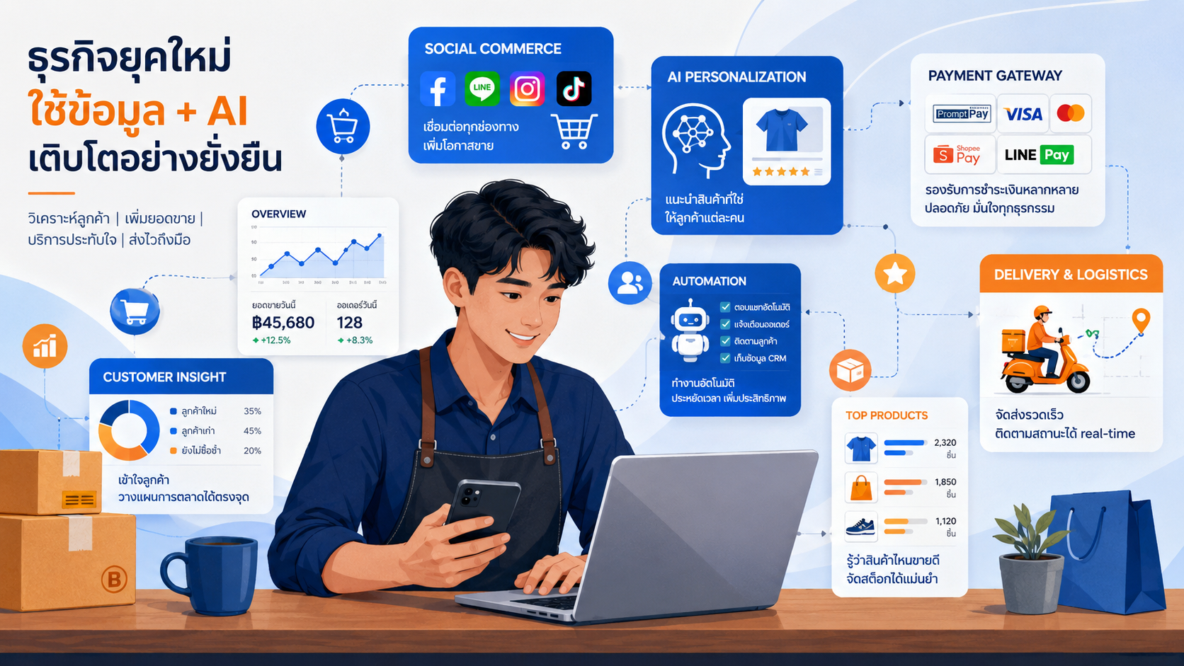 แนวโน้ม E-commerce ไทย 2026: Social Commerce, AI และ Data ที่ SME ต้องรู้