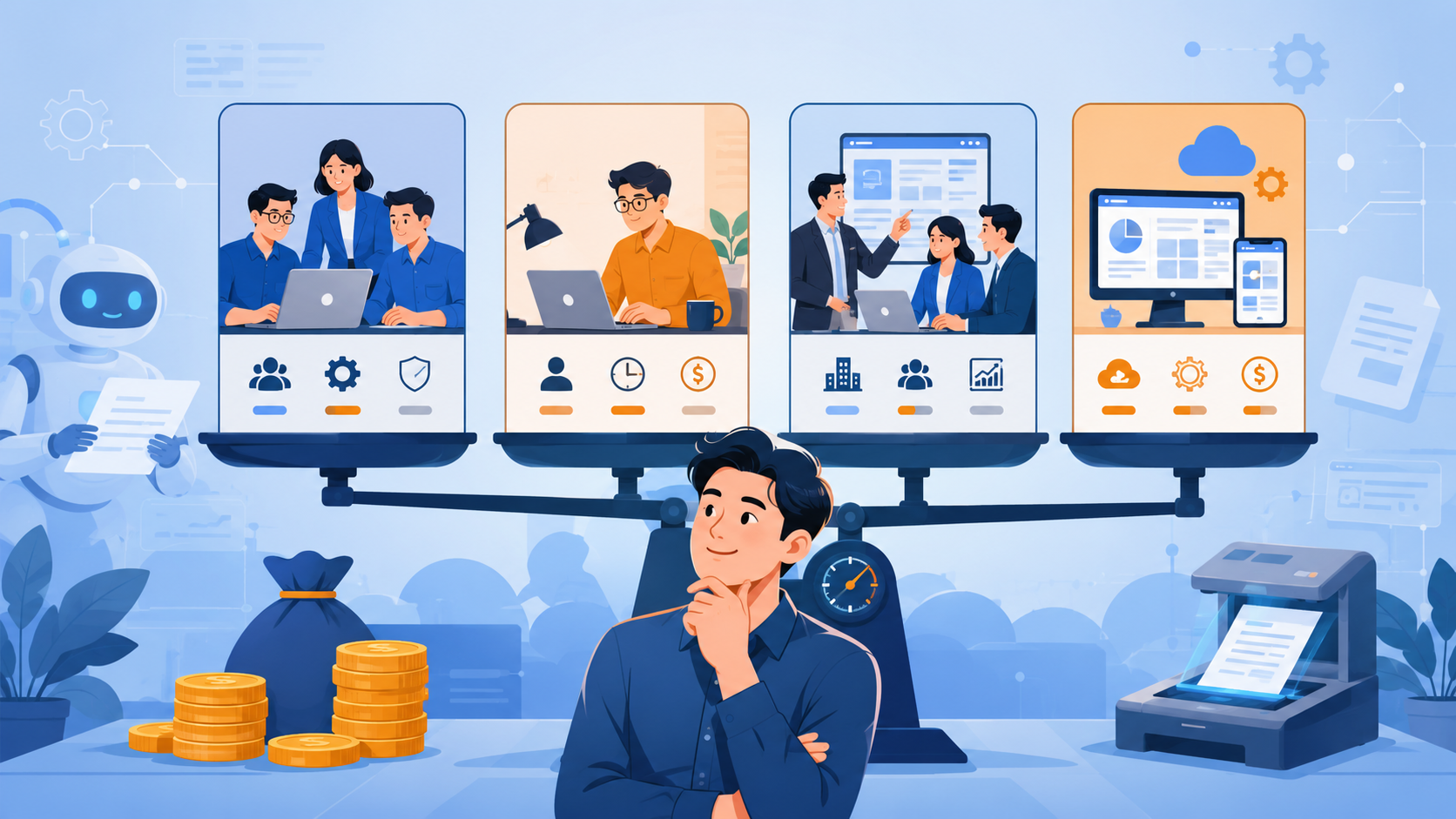 เปรียบเทียบงบ IT ธุรกิจไทย 2026: In-house vs Outsource vs SaaS ทางไหนคุ้มสุด
