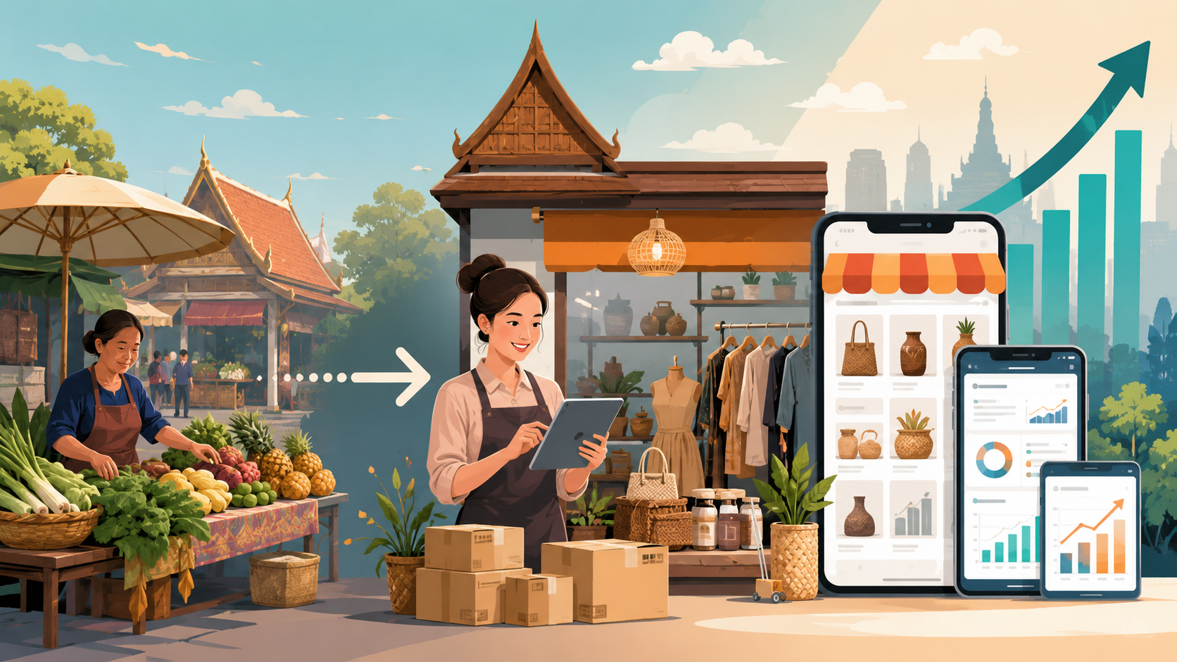 5 โมเดลธุรกิจไทยที่สำเร็จด้วย E-commerce: บทเรียนจริงที่ SME ใช้ได้ทันที